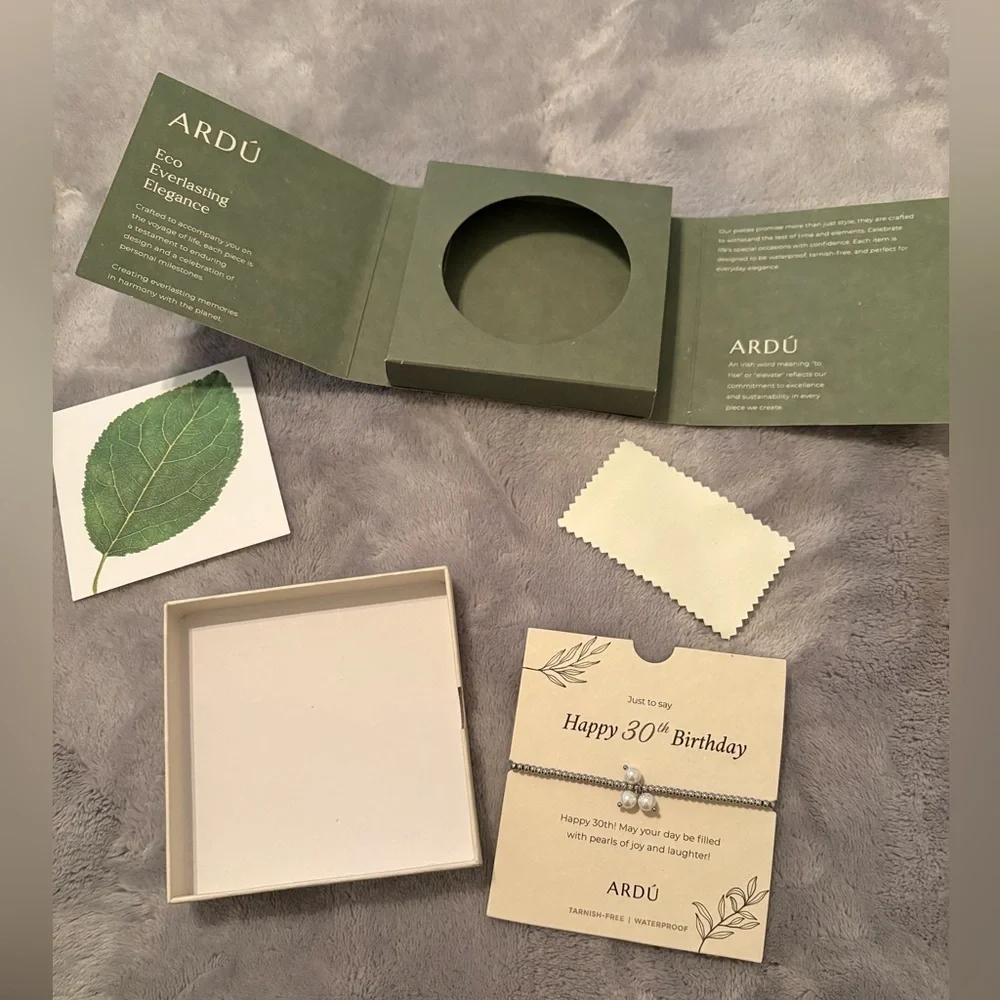 ARDU HAPPY 30th BIRTHDAY PEARL BRACELET NEW IN BOX